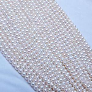 Collier de perles d'aquaculture d'eau douce faites à la main de 10-11 mm, perles Zhuji semi-finies pour la fabrication de bijoux en gros, perles en vrac pour le bricolage - Product Image 1