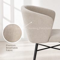 Chaise de salle à manger en métal noir moderne et élégante, de haute qualité, avec un tissu de qualité supérieure, un design ergonomique, une construction durable, Suoteng, pour le salon