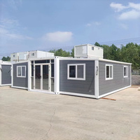 Maison conteneur extensible préfabriquée de luxe 20FT 40FT Matériau en acier Salle de bain et cuisine de luxe Maison fabriquée