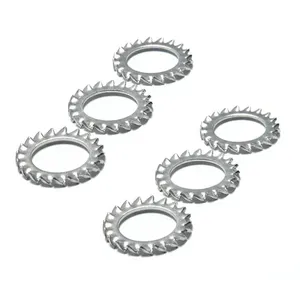 Attache en acier au carbone 200hv, plaqué zinc jaune, avec dents externes et internes dentelées, verrouillage mécanique - Product Image 4