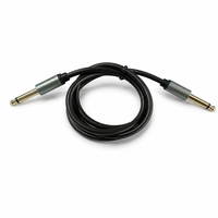 Câble audio HiFi plaqué or OFC mono 6,35 mm à 6,35 mm (1/4 pouce) noir TS pour amplificateur, mixeur, haut-parleur
