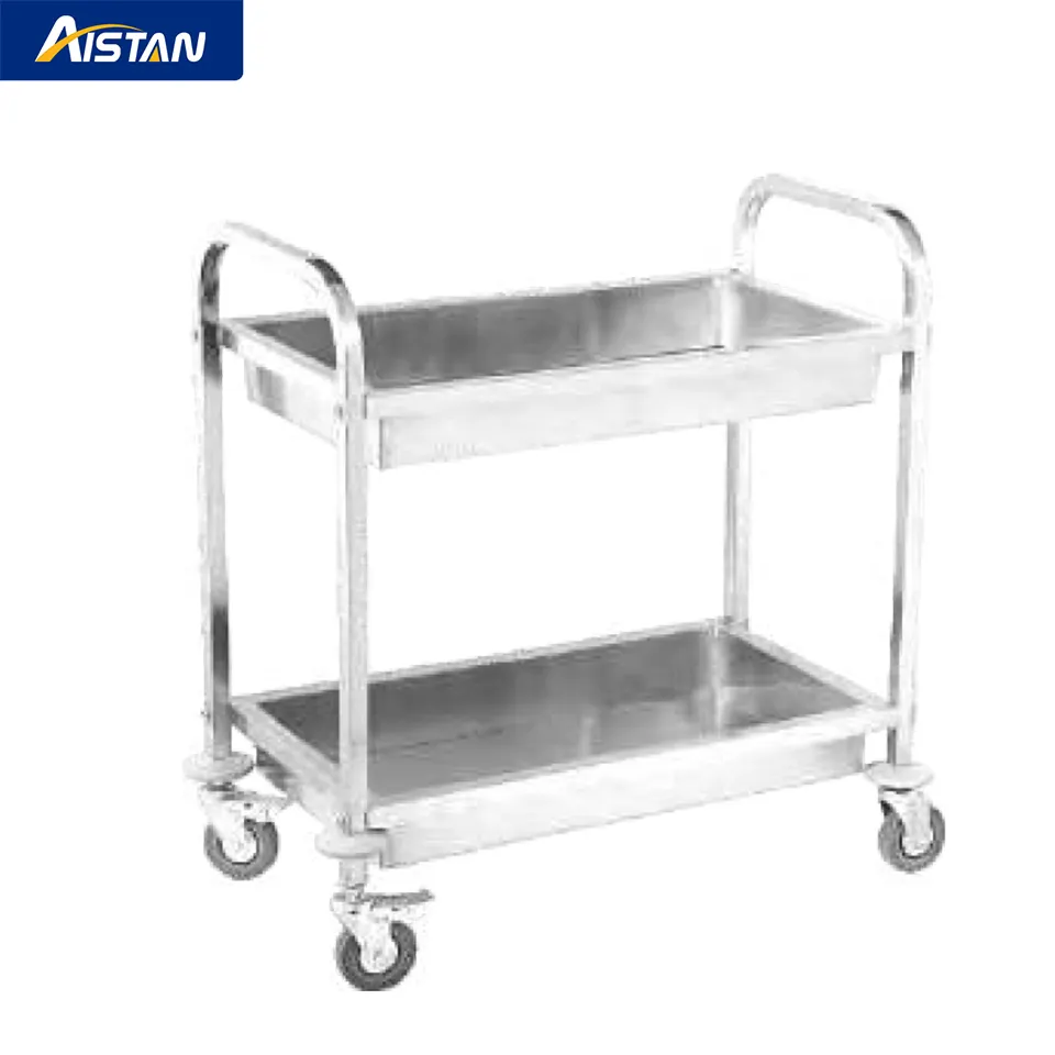 3 Tier Stainless Steel Utility Cart Kitchen Rolling Carts with Wheels Serving Trolley Catering Storage Shelf