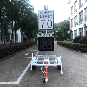 Trailer nhỏ thám tử dẫn dấu hiệu hiển thị tin nhắn <span class=keywords><strong>mini</strong></span> hai màu ngoài trời tốc độ di động Radar dấu hiệu Đường - Product Image 3