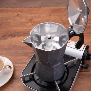 <span class=keywords><strong>Caffettiera</strong></span> Moka in Alluminio Grigio per Espresso con <span class=keywords><strong>Valvola</strong></span> di Sicurezza per Cucina Domestica e Fornello a Gas - Product Image 5