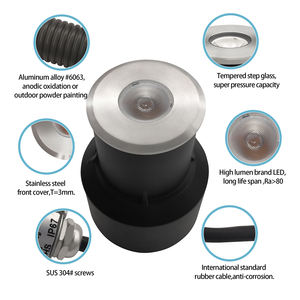 Top qualité IP67 LED chemin de jardin creusé pelouse cour paysage personnalisé encastré au sol rond éclairage extérieur lumière souterraine - Product Image 2