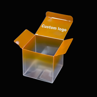 Boîtes en plastique pliables jetables recyclables en PET, PP, PVC imprimées en couleur, emballage de boîtes cadeaux avec logo personnalisé, vernissage, gaufrage