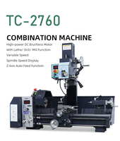 TCP210 mini-tour multifonctionnel tour manuel à métaux tour combiné et fraiseuse vente à chaud de haute qualité