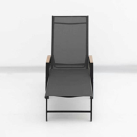 Chaise longue en acier pour balcon d'hôtel, mobilier d'extérieur, chaise longue de patio, chaise longue de plage pour bord de piscine