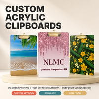 Panneau d'affichage en acrylique transparent personnalisé avec impression UV pour notes de bureau, listes de tâches quotidiennes et organisation de l'espace de travail
