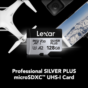Tarjeta de Memoria <span class=keywords><strong>Lexar</strong></span> Professional SILVER PLUS para MicroSDXC UHS-I de 64 GB, 128 GB, A2, V30, U3, 4K, 256 GB, hasta 205 MB/s, Tarjeta Flash TF - Product Image 2
