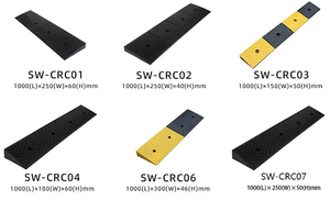 Rampe de trottoir en caoutchouc robuste (noir + jaune) avec limitation de vitesse de 1 à 5 mph, vente en gros directement du fabricant pour l'exportation mondiale - Product Image 6