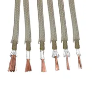 Fil de cuivre pur tressé en mica résistant aux hautes températures 500°C, monoconducteur, 20/11AWG, homologué 600V et plus