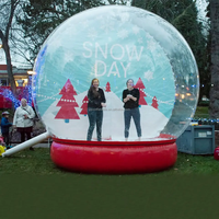 Maison gonflable de rebond de boule à neige de taille humaine personnalisée pour Noël grande tente gonflable de bulle de neige