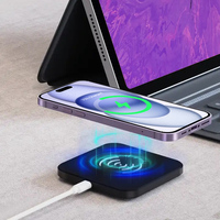 Chargeur sans fil magnétique rapide 10W avec sortie 5V/2A pour téléphones et écouteurs - Station de charge portable