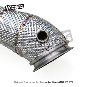 Tuyau d'échappement isolé thermiquement ODM compatible avec Mercedes Benz <span class=keywords><strong>AMG</strong></span> GT <span class=keywords><strong>GTS</strong></span> 4.0T <span class=keywords><strong>V8</strong></span> Biturbo 2015-2023 SS304 à haut débit - Product Image 5