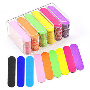 100 adet/torba Mini çift taraflı Ultra ince ahşap tırnak törpüsü ince zımpara 9*2CM üretimi ile özel tek kullanımlık tırnak törpüsü tırnak törpüsü hediye - Product Image 1