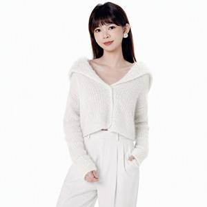 2026 Blank <strong>Navy</strong> Collar <strong>Cardigan</strong> Coat Knitwear Crochet Knitted Outfit Plain Short Sweaters Buttons Fluffy Cropped <strong>Cardigans</strong> Women - Product Image 2