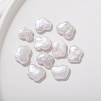 Perles d'eau douce blanches en forme de papillon Zhuji, environ 11*13mm, perles naturelles de forme irrégulière