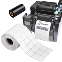 Rouleau d'étiquettes en papier synthétique vinyle personnalisé, imperméable, résistant aux déchirures, adhésif mat, compatible avec l'imprimante Zebra, impression CMYK