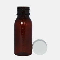 Bouteille graduée en PET de 60 ml avec joint d'étanchéité en aluminium |   Contenant de sirop contre la toux de haute qualité |   Emballage de médicaments liquides inviolable