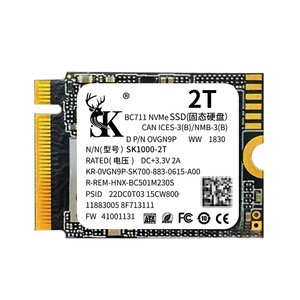 Unidad de Almacenamiento Interna SK BC711 NVMe SSD 2T M.2 2230 PCIe 3.0 TLC para Actualización de Portátiles y Computadoras de Escritorio - Product Image 1