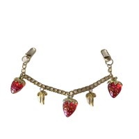 Eenvoudige Acryl Fruit Sleutelhanger Mode Aardbei Strik Ketting Charme Aan Mijn Dochter