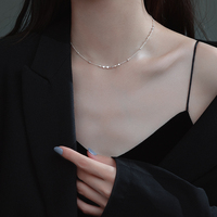Collier ras du cou délicat avec petit cœur et perles, chaîne en argent 925 pour femmes et enfants