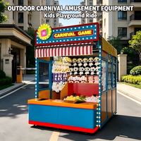 Stand de jeu de lancer d'anneaux commercial pour carnaval, avec lumières LED et prix en peluches, pour usage intérieur et extérieur en parcs d'attractions et fêtes foraines