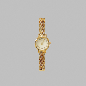 Montre-bracelet en quartz intemporelle GBHW en or avec boîtier en acier inoxydable, bracelet en cuir, montre de luxe décontractée pour les affaires - Product Image 1
