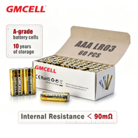 Pile alcaline AAA GMCELL 10 ans de durée de vie, LR03 1,5V, enveloppe en aluminium, 1100mAh, pour outils électriques et appareils ménagers