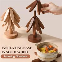 Tapis isolant en bois résistant à la chaleur, sous-plat de luxe léger en bois de hêtre, résistant aux hautes températures, pour table de Noël
