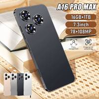 Nouveau modèle 2024 - Téléphone I16 original 16 Pro Max 5G CDMA LED 7,3 pouces 16 Go + 1 To, appareil photo arrière 108 MP, LTE Cellulaire, Version anglaise