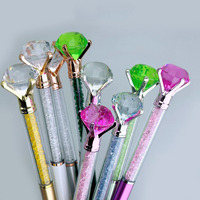 Haute Qualité En Gros Grand Diamant Cristal Stylos À Bille Multi Couleur Cadeau Gem Ball Stylo À Bille-support Logo Personnalisé Imprimer