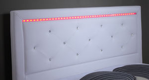 Vente en Gros de Meubles de Chambre à Coucher Lit en Bois Moderne Minimaliste avec Lumières LED Lit Double Rembourré - Product Image 5