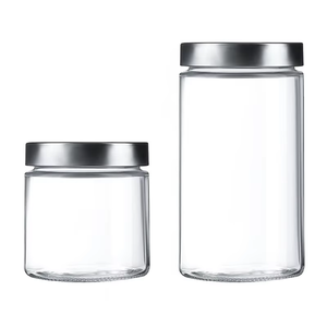 28oz/850ml thủy tinh soda Lime <span class=keywords><strong>Glass</strong></span> lưu trữ chum rõ ràng <span class=keywords><strong>Glass</strong></span> kín <span class=keywords><strong>container</strong></span> thực phẩm Canister Jar với SS Nắp - Product Image 5