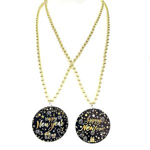 2025 idée personnalisée bonne année collier de perles réveillon du nouvel an médaillon pendentif perles colliers Festival fête faveurs cadeau - Product Image 3