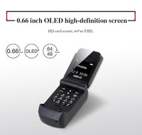 Pequeño mini flip mobile teléfonos sin cámara nueva cubierta desbloqueado teléfono celular barato Bt marcador J9 botón teléfono