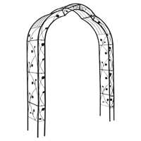 Arbor de jardin en fer revêtu noir, meuble de jardin avec Design d'arbre de vie, en métal, en fer, pour pelouse