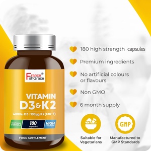 Cápsulas Premium de Vitamina D3 K2, Favorecen la Salud Digestiva para Mujeres y Hombres, 180 Cápsulas, Suplemento Vitamínico - Product Image 3