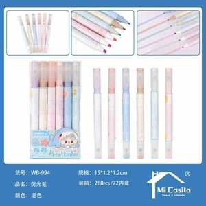 Uubibo Highlighter 6 Colors Dual Tip Office School Marker - Product Image 3