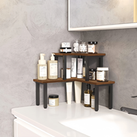 Étagère à épices, table de maquillage, présentoir de cosmétiques, étagère de rangement pour comptoir de cuisine, étagère à 2 niveaux, étagère d'angle mobile, armoire