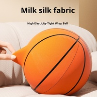 Ballon de basket silencieux à faible bruit pour intérieur, taille 7, ballon élastique anti-stress, ballon en mousse PU souple pour enfants, jouets silencieux pour enfants, petit ballon de basket