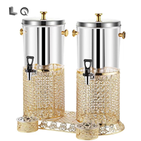 Distributeur de Boissons Chaudes et Froides de Luxe Doré, en Acier Inoxydable, 16L, pour Hôtels et Traiteurs (Jus, Café, Thé)