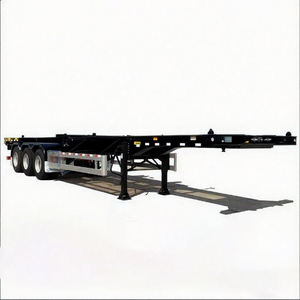 3 Axle Shipping Container Skeleton 40 Foot 45 ft Gooseneck Skeletal Chassis Semi Truck <b>Trailer</b> - Product Image 6