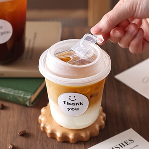 10-24oz High Clear Custom Logo Printed Disposable PET Plastic Ushaped Ice Coffee Boba Bubble Cold Drinks <strong>Cups</strong> with Lids - Product Image 2
