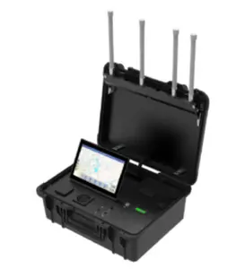 Detector de drones estilo maletín utilizado para el sistema de seguimiento para detectar la posición de los drones y la identificación del piloto