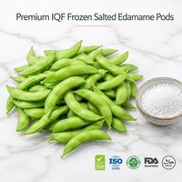 Fabrieksgroothandel IQF diepvries gezouten edamame in peulen, kwaliteit A, verse groene sojabonen voor groothandel en catering.