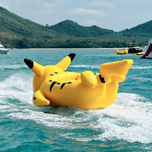 Bouée gonflable Pikachu pour bateaux à moteur, équipement de divertissement gonflable Ours Fraise, vente directe fabricant - Product Image 4