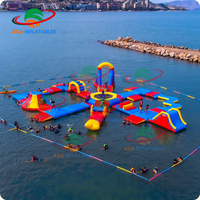 Parc gonflable d'Aqua de l'eau d'océan de parc gonflable de parcours du combattant pour des jeux de flottement d'eau de mer