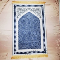 Tapis de prière musulman de style turc, Janamaz islamique, tapis de culte luxueux en polyester lavable pour la maison